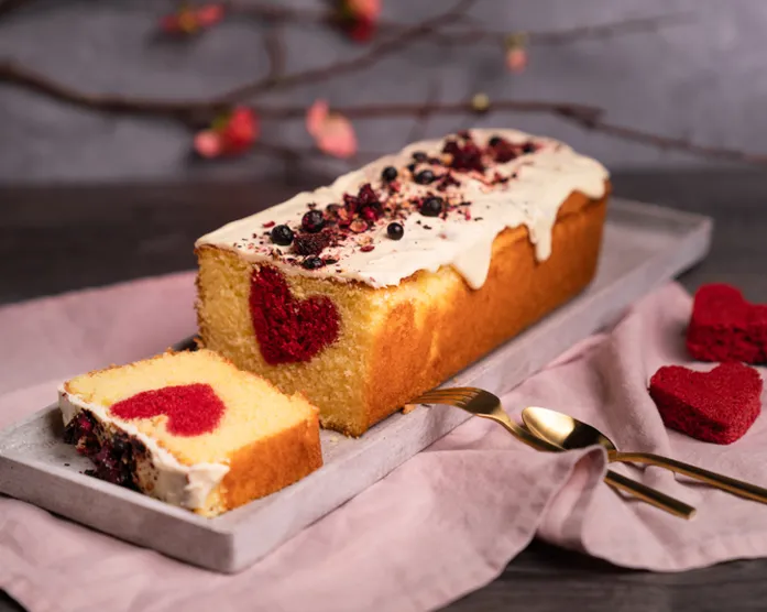 Kastenkuchen mit Herzüberraschung