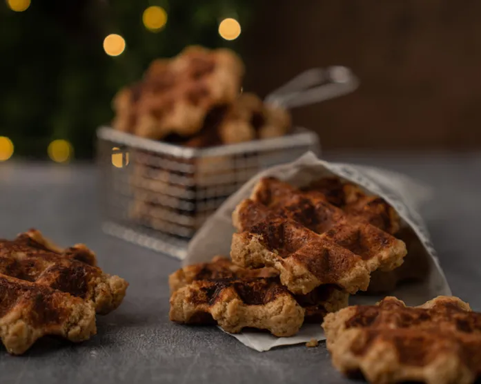Waffel-Kekse mit Spekulatius / Waffle Cookies