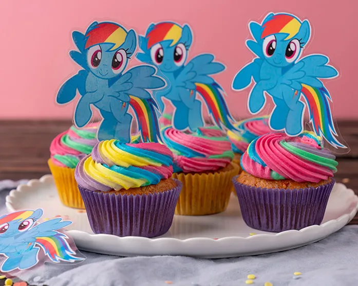 Rainbow Dash Cupcakes mit Ela / einfache DIY