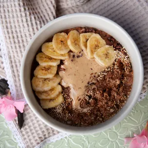 Chocolate-Banana-Porridge / Schokoladen-Bananen-Haferbrei