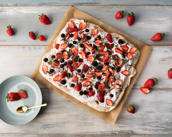 Eton Mess vegan / Erdbeer Baiser Dessert
