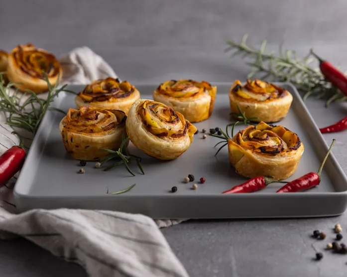 Vegane Kartoffelrosen zum Valentinstag