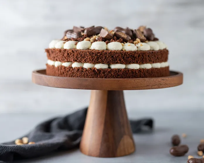 Schokoladen-Erdnusstorte / schnelle Torte für Halloween