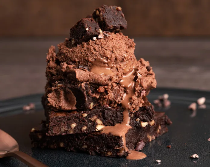 Brownies Schokoladen-Eis / Half-Baked Brownies Ice Cream