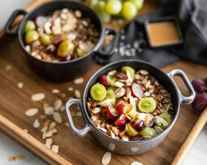 Veganes Dattel-Trauben-Oatmeal / Over Night Ramadan Frühstück