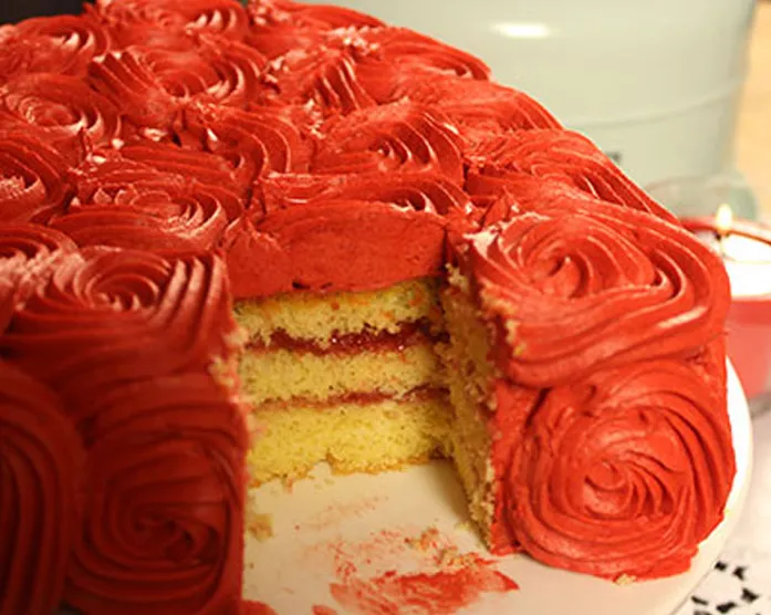 Rosen-Torte zum Valentinstag oder Muttertag