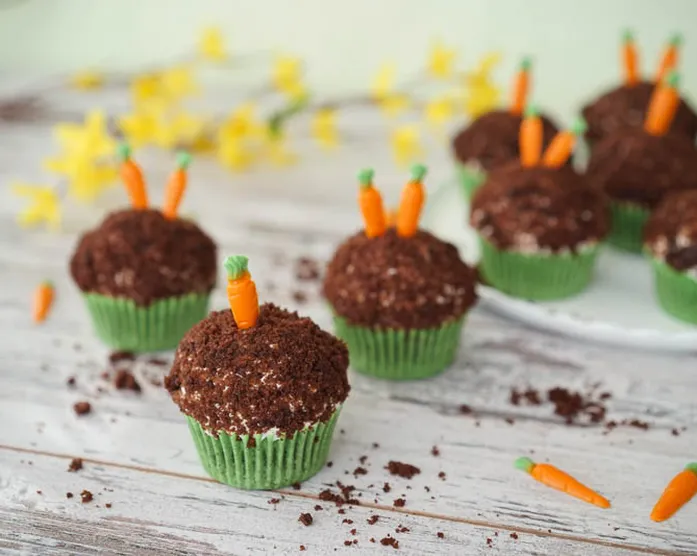 Maulwurf Cupcakes / Maulwurf Hügel