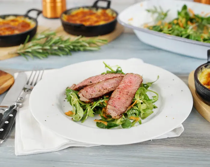 Rib Eye Steak mit Kartoffelgratin / Sous Vide Garen / Rückwärtsgaren / Vakuumgaren