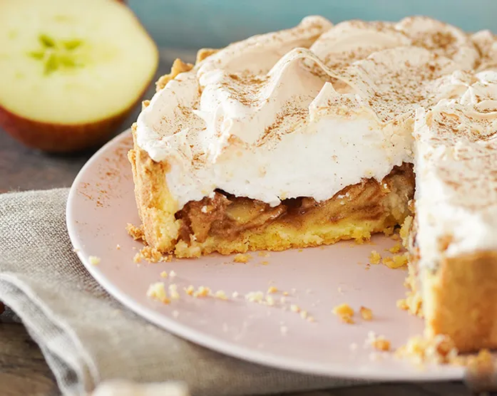 Apfelkuchen mit Baiserhaube / glutenfrei