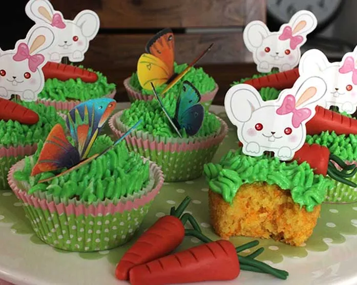 Frühlingscupcakes mit Möhren