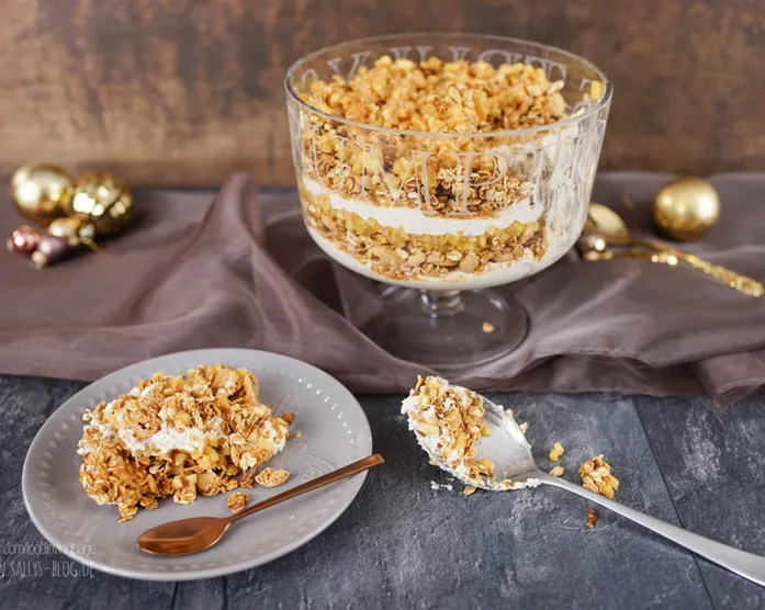 Apfel Karamell Trifle / Weihnachts-Schicht-Dessert / Buffet Rezept