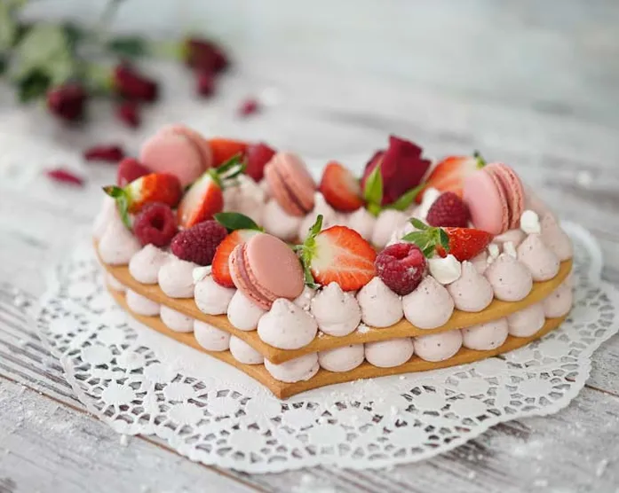 Herz Tarte / letter cake / Kekstorte / Kuchentrend 2018