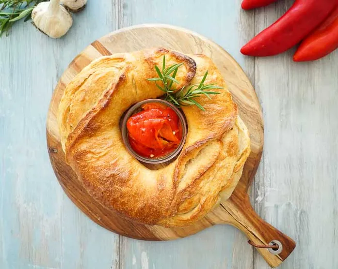 Rote Paprika einlegen / Grillbeilage / gegrillte Paprika