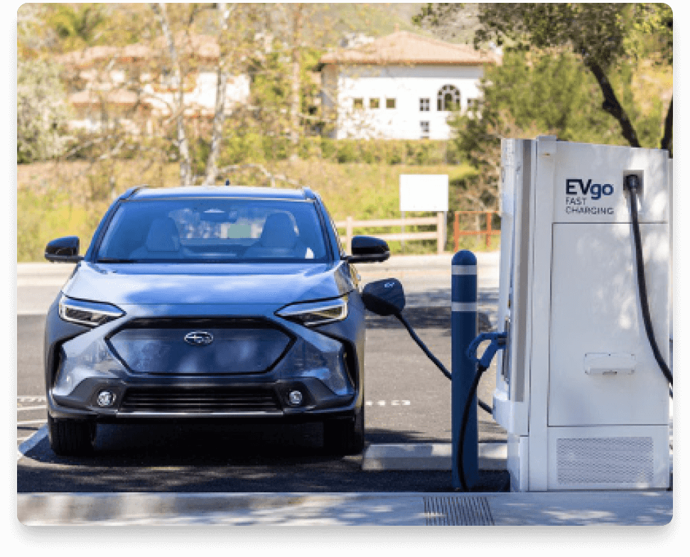 EVgo charging Subaru Solterra