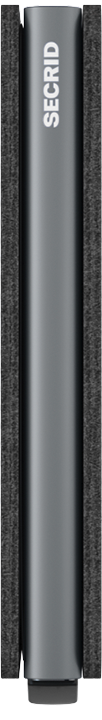 Side view image of slimwallet-optical-black-titanium wallet