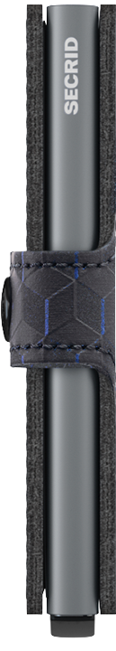 Side view image of miniwallet-optical-black-titanium wallet