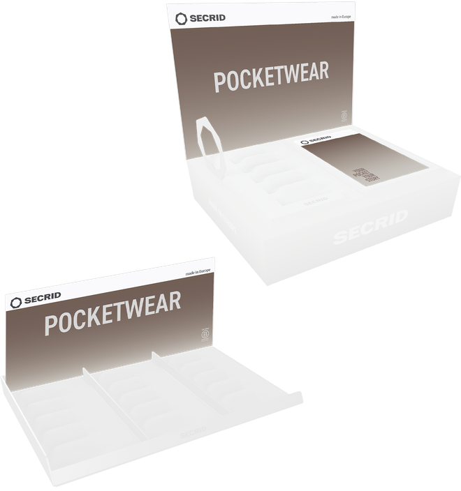 POS-VISUAL SET - Oblong 3 or Podium - Pocketwear WARM GREY