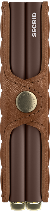 brunt secret number サイドバー付 タン Premium Twinwallet Emboss Lines Cognac +