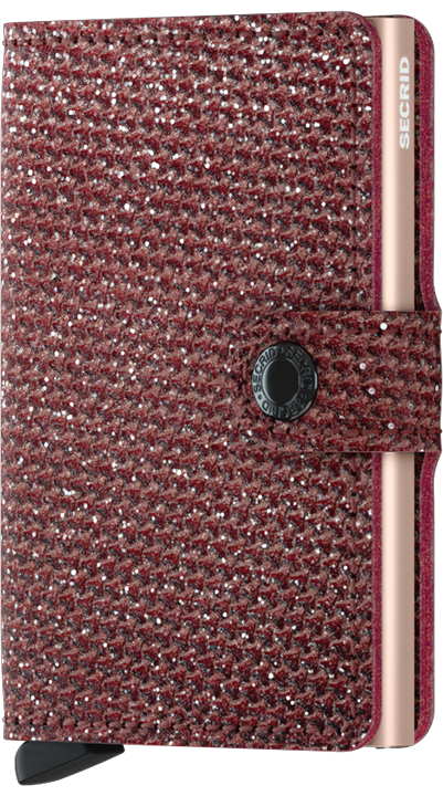 Front view image of miniwallet-sparkle-red wallet