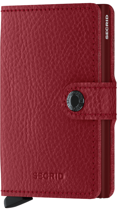 Front view image of miniwallet-veg-rosso-bordeaux wallet