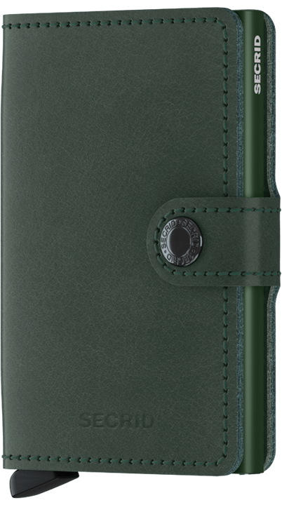 Front view image of miniwallet-original-green wallet