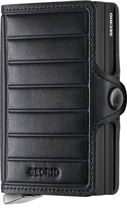 Premium Twinwallet Emboss Lines Black + - US