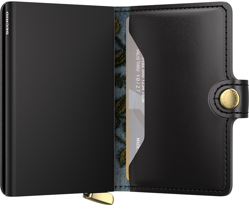 Premium Miniwallet Stitch Floral Black + - US