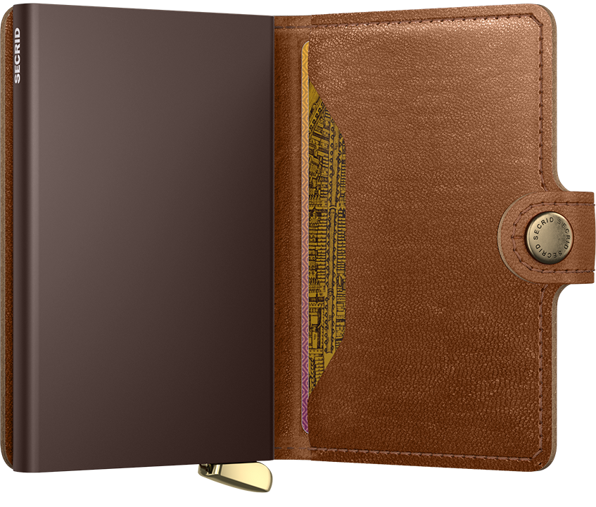 極美品。LUXE EXTRA EDITION EG-XS86MH Premium Miniwallet Emboss Lines Cognac + - US
