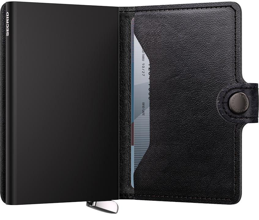 Premium Miniwallet Emboss Lines Black +