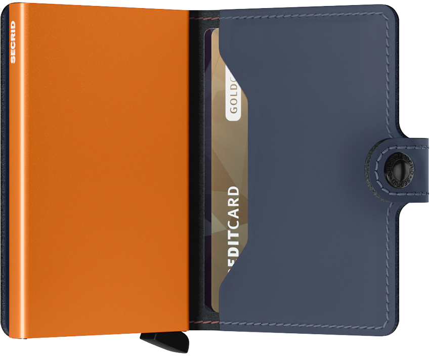 Secrid Miniwallet Matte Nightblue & Orange