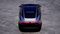 Rear view of Volkswagen Mission Efficiency electric concept car with Lightyear solar panels integrated into the roof and rear window