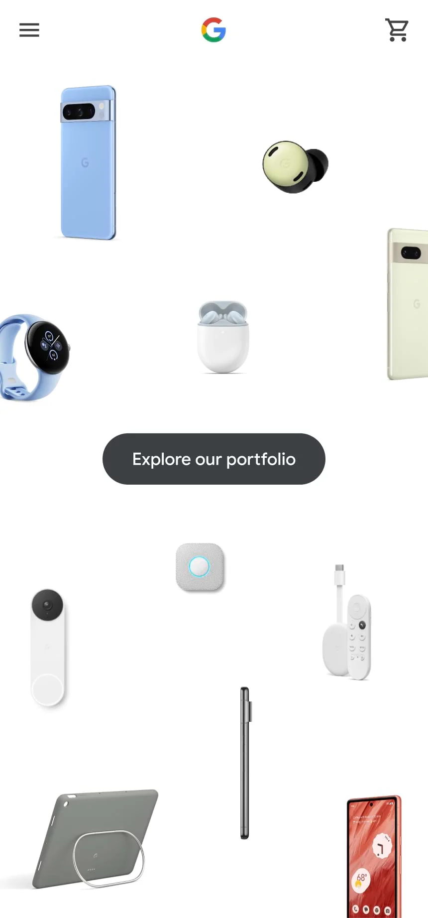 Google Store case study screen