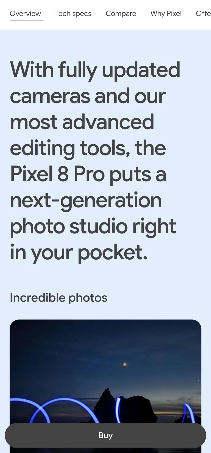 Google Store screen designs