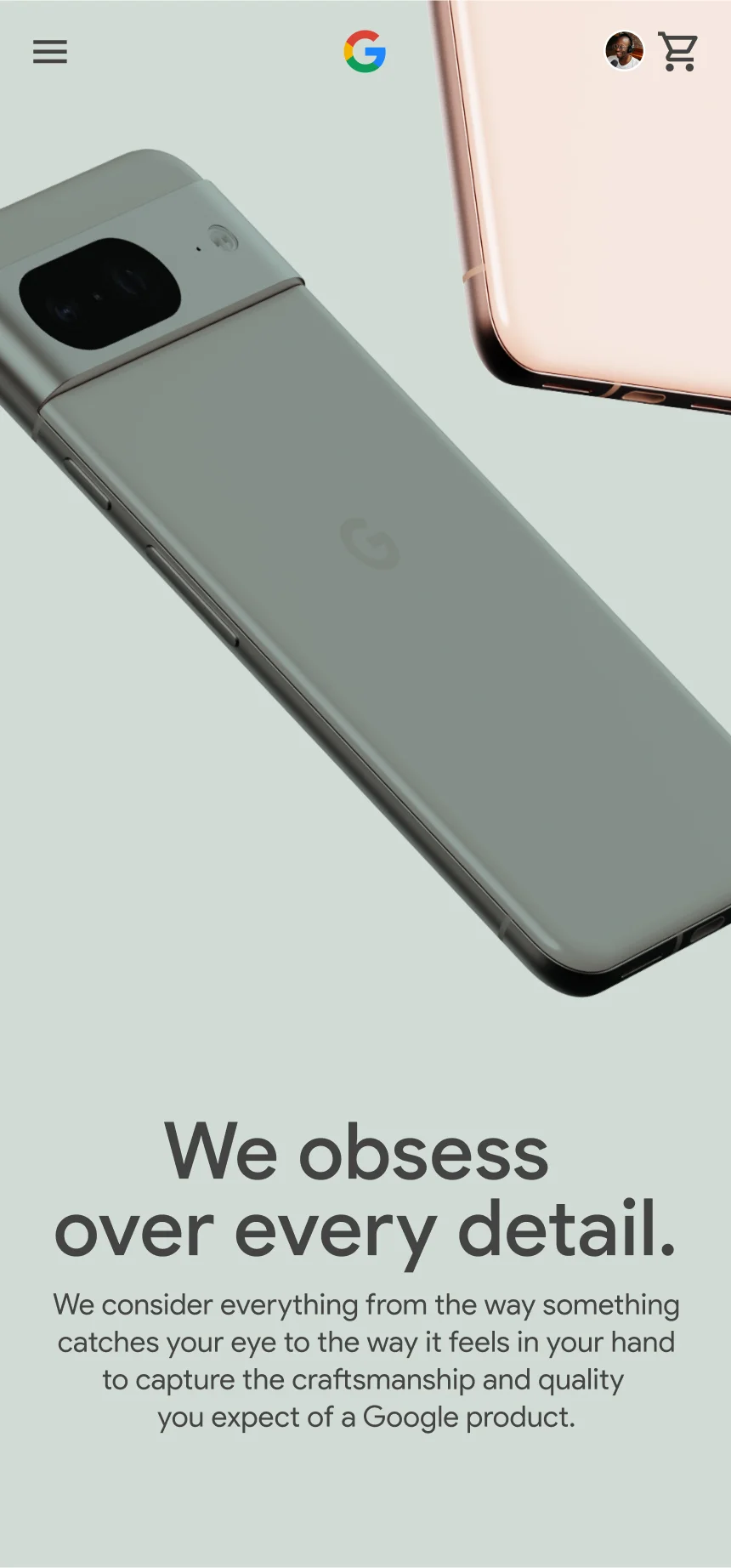 Google Store case study screen