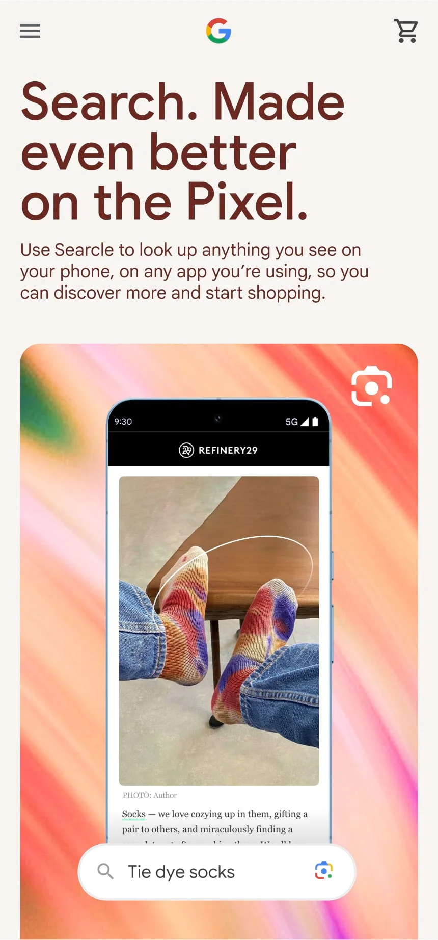 Google Store case study screen