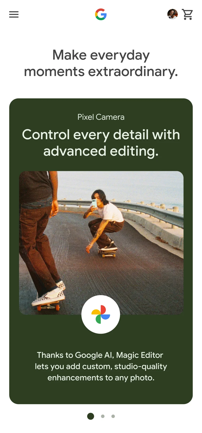 Google Store case study screen