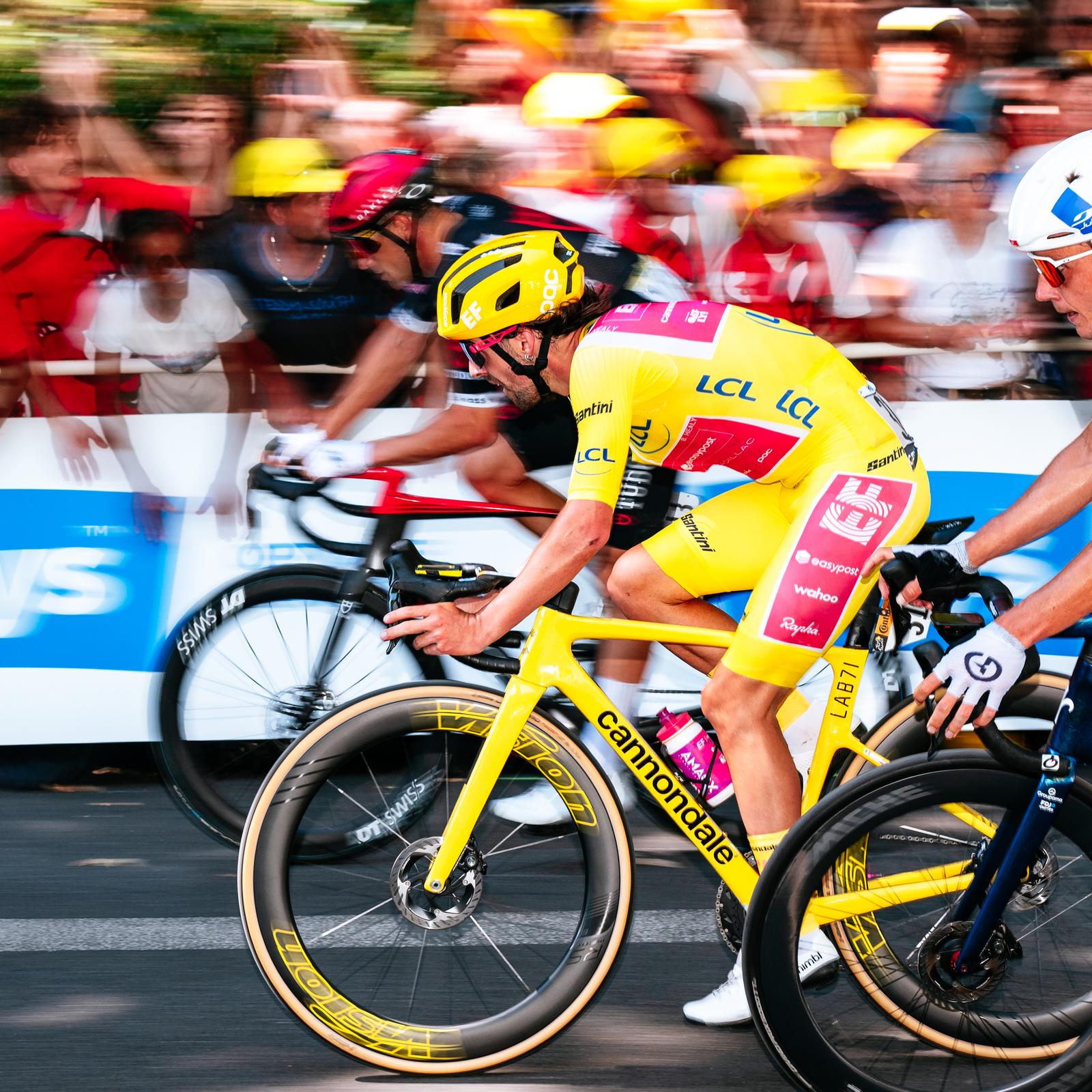 Ben Healy defends Tour de France yellow jersey | EF Pro Cycling