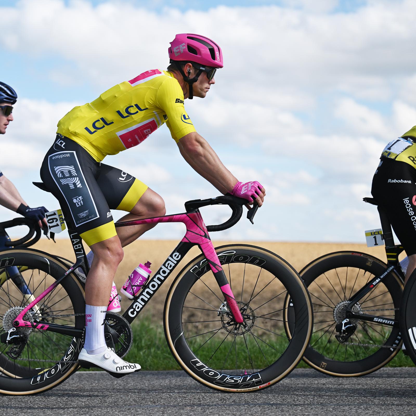 Luke Lamperti retains yellow, white, and green jerseys after stage