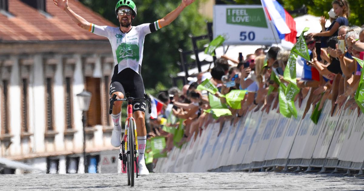 Ben Healy goes all-in to win the final stage of the Tour of