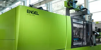Picture shows all-electric injection moulding machine for large-volume 4L food containers