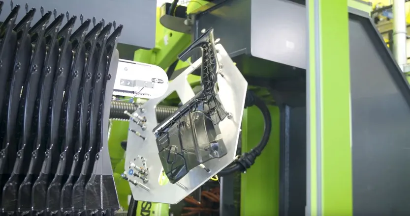 Video shows production of interior trim for car doors