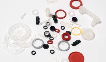 Picture shows plastic parts manufactured with precision injection moulding