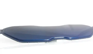 Picture shows automotive front panel made of plastic
