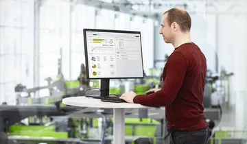 Bild zeigt Kundenportal am Bildschirm