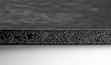 Picture shows foamed structure of a plastic component