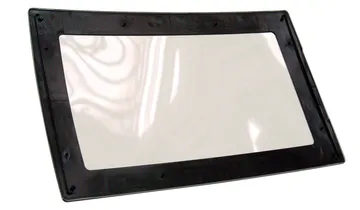Picture shows car window made of polycarbonate