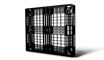 Picture shows black plastic pallet