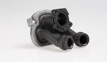 Picture shows metal insert made overmoulded with elastomer structure