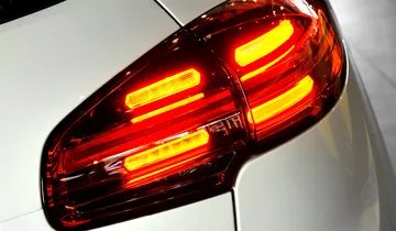 Picture shows a car light