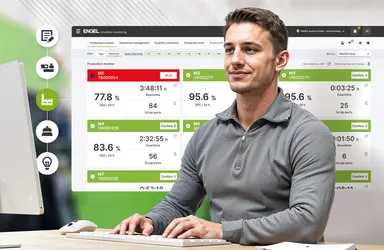 Bild zeigt Monitoring der Produktion im e-connect Portal